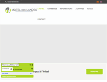 Tablet Screenshot of moteldeslandes.com